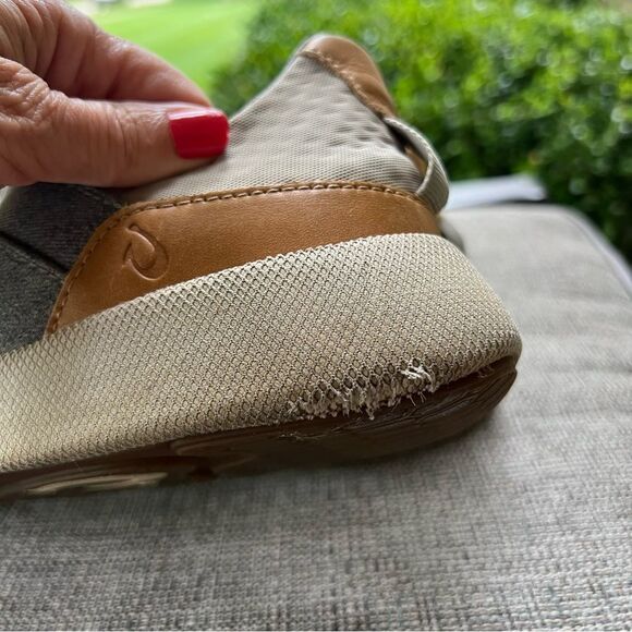 Olukai Men's Nanea Li Gray Lace Casual Canvas Comfort Sneakers Shoes Sz 9.5 - Picture 7 of 16